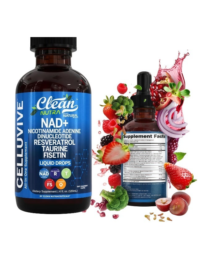 كلين نقطات سائلة متعددة الأعشاب العضوية NAD+ للانتعاش الشامل: تجديد الطاقة، توازن الصحة 120 مل - Image 1